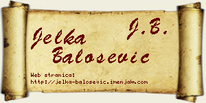 Jelka Balošević vizit kartica